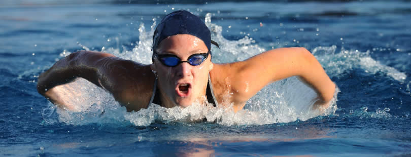 Swimmer in an olympic pool